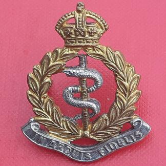 The Royal Army Medical Corps - King's Crown Officer's Silver & Gilt Cap Badge.