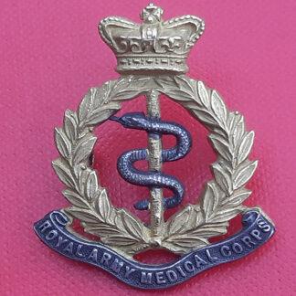 The Royal Army Medical Corps - Queen Victoria's Crown Silver & Gilt Cap Badge.
