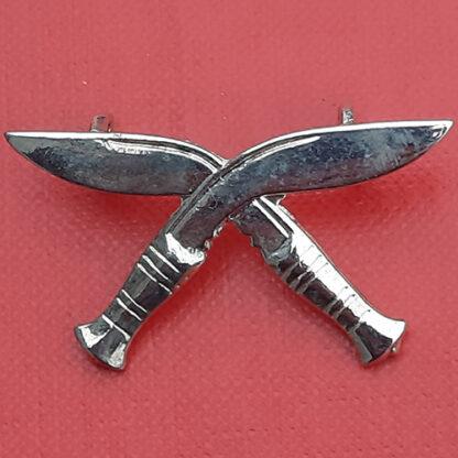 The Gurkha Staff Band - Chromed Cap Badge.