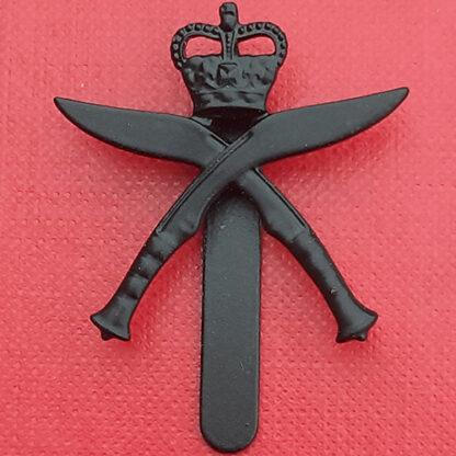 The Gurkha Rifles - Queen's Crown Blackened Cap Badge.
