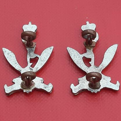 The Queen's Own Gurkha Signals -  Bi Metal Collar Badges. - Image 2