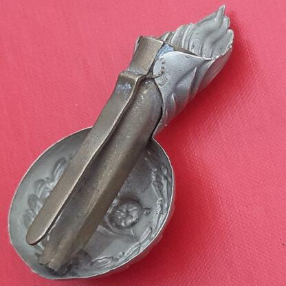 The Royal Artillery Volunteers - White Metal Busby Plume Holder Badge. - Image 2