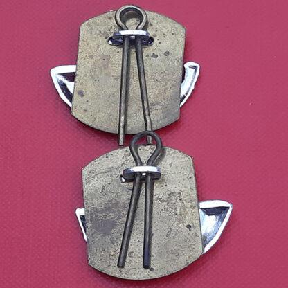The Somerset & Cornwall Light Infantry - Silver Anodised Collar Badges. - Image 2