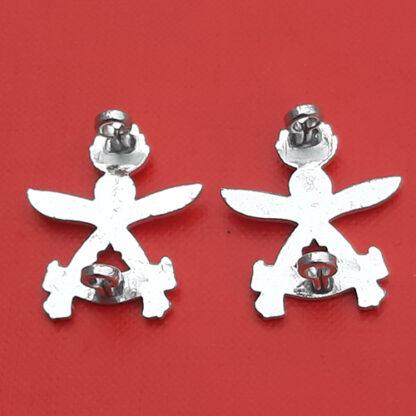 The Gurkha Engineers - Silver Anodised Collar Badges. - Image 2