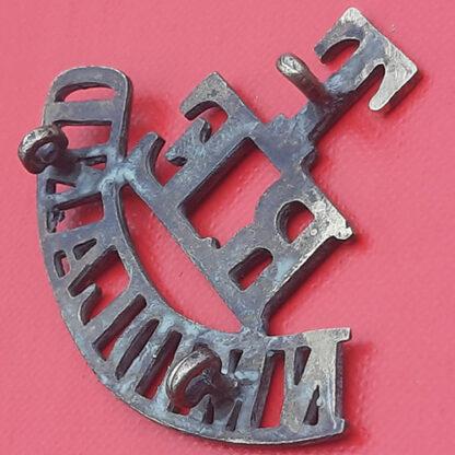 Royal Engineers North Midland Territorials - Gilding Metal Shoulder Title. - Image 2