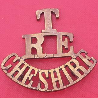 Royal Engineers Cheshire Territorials - Gilding Metal Shoulder Title.