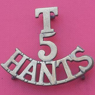 5th Hampshire Territorials - Gilding Metal Shoulder Title.