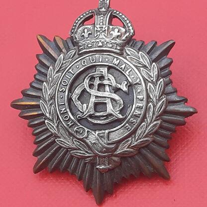 The Army Service Corps - Officer's Bronzed & White Metal Cap Badge.