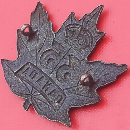 (Canada) 35th Infantry Battalion - King's Crown Bronzed Cap Badge. - Image 2