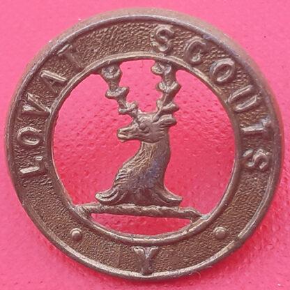 The Lovat Scouts - Small Size Gilding Metal Cap Badge.