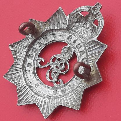 The North Somerset Yeomanry - King's Crown GrV White Metal Cap Badge. - Image 2