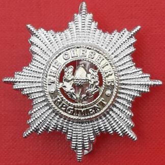 The Cheshire Regiment - Gold & Silver Anodised Cap Badge.
