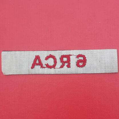 (Canada) 6th Royal Canadian Artillery - Woven Cloth Shoulder Title. - Image 2