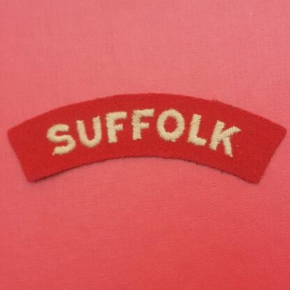 The Suffolk Regiment - Woven Cloth Shoulder Title.