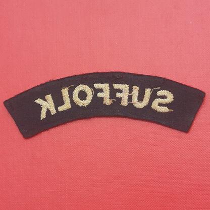 The Suffolk Regiment - Woven Cloth Shoulder Title. - Image 2