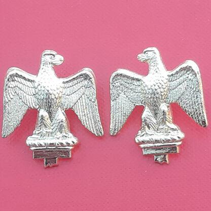 The Essex Regiment - Gold Anodised Collar Badges.