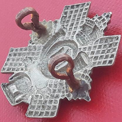 1st Volunteer Battalion The Highland Light Infantry - Queen Victoria's Crown White Metal Collar Badge. - Image 2