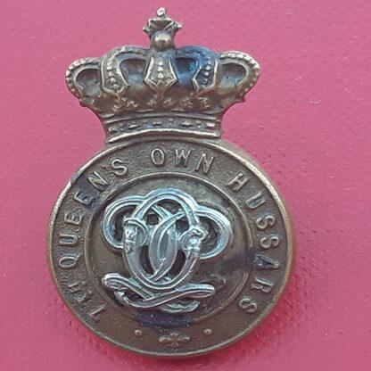 7th Queen's Own Hussars - Bi Metal Collar Badge.