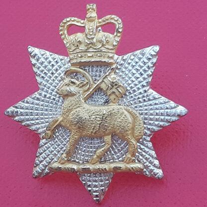 The Queen's Regiment ( West Surrey) - Queen's Crown Officer's Silver & Gilt Collar Badge.
