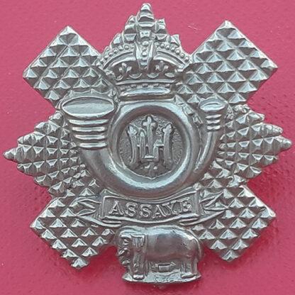 The Highland Light Infantry - Queen Victoria's Crown White Metal Collar Badge.