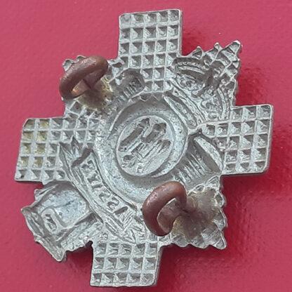 The Highland Light Infantry - Queen Victoria's Crown White Metal Collar Badge. - Image 2
