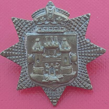 The East Surrey Regiment - Imperial Crown Gilding Metal Collar Badge.