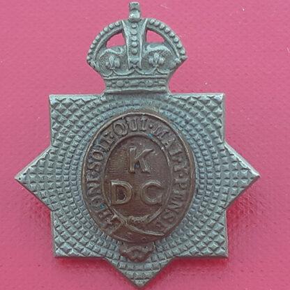 The King's Dragoon Guards - King's Crown Bi Metal Collar Badge.