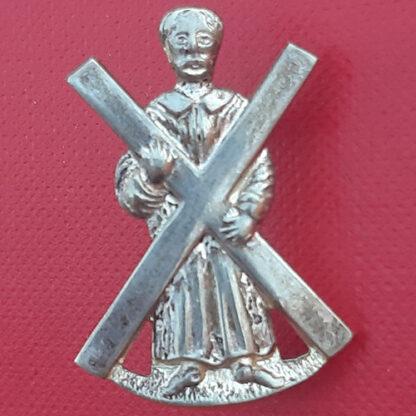 The Royal Highlanders (The Black Watch) - White Metal Collar Badge.