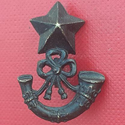 The Cameronians - Blackened Brass Collar Badge.
