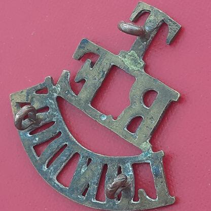 Royal Engineers London Territorials - Gilding Metal Shoulder Title. - Image 2