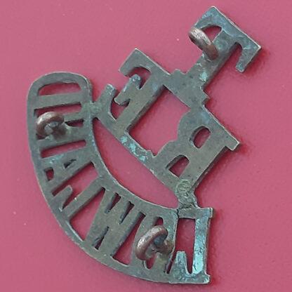 Royal Engineers Lowland Territorials - Gilding Metal Shoulder Title. - Image 2