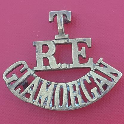 Royal Engineers Glamorgan Territorials - Gilding Metal Shoulder Title.