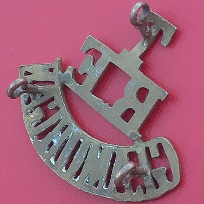Royal Engineers Glamorgan Territorials - Gilding Metal Shoulder Title. - Image 2