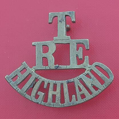 Royal Engineers Highland Territorials - Gilding Metal Shoulder Title.