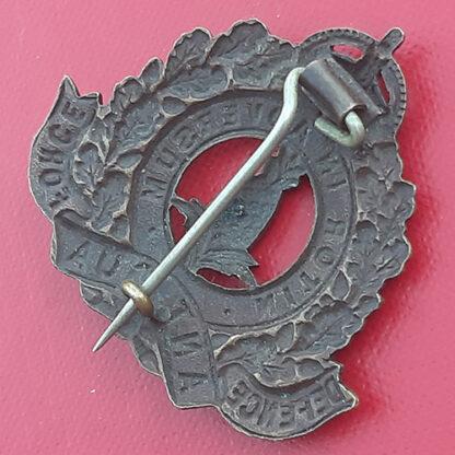The Antigua Defence Force - King's Crown Bronzed Cap Badge. - Image 2