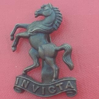 The West Kent Yeomanry - Officer's Service Dress Bronze Cap Badge.
