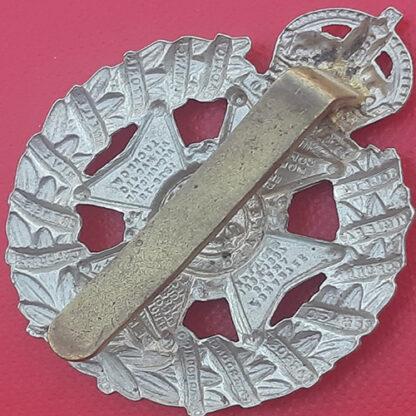 The Rifle Brigade - King's Crown White Metal Cap Badge. - Image 2