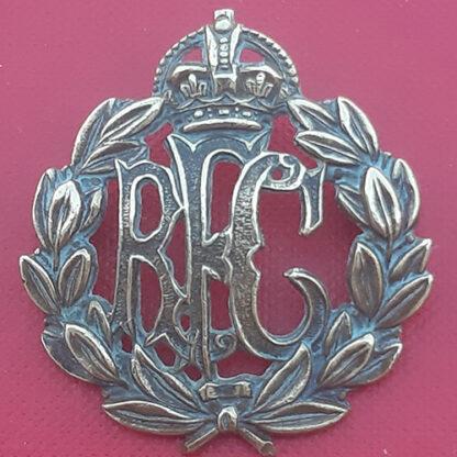 The Royal Flying Corps - King's Crown Gilding Metal Cap Badge.