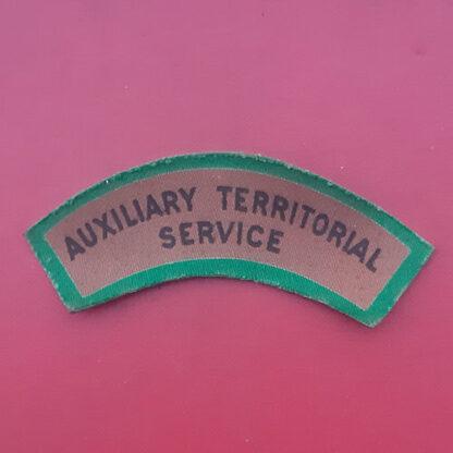 Auxiliary Territorial Service - 1st Pattern Cloth Shoulder Title.