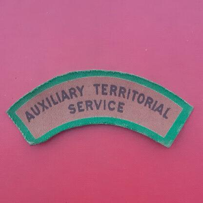 Auxiliary Territorial Service - 1st Pattern Cloth Shoulder Title.