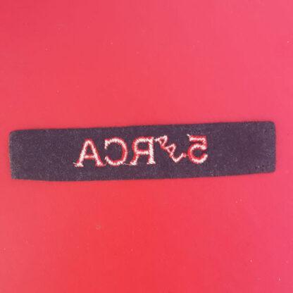 (Canada) 5th Light Anti Aircraft Royal Canadian Artillery - Cloth Shoulder Title. - Image 2