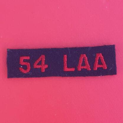 (Canada) 54th Light Anti Aircraft Royal Canadian Artillery - Cloth Shoulder Title.