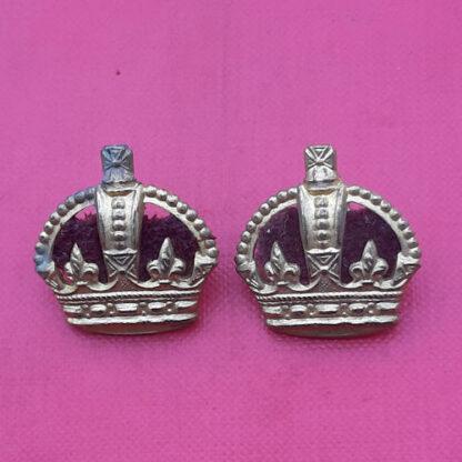 Major's Rank Crowns - King's Crown Gilt Badges.