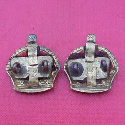 Major's Rank Crowns - King's Crown Gilt Badges. - Image 2