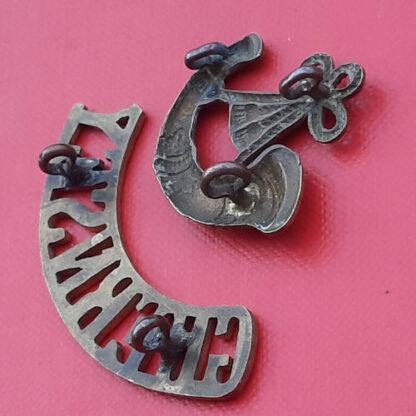 Royal Guernsey Militia - Gilding Metal Shoulder Title. - Image 2
