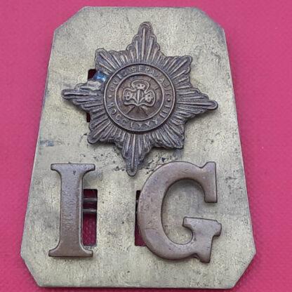 The Irish Guards - Gilding Metal Shoulder Title.
