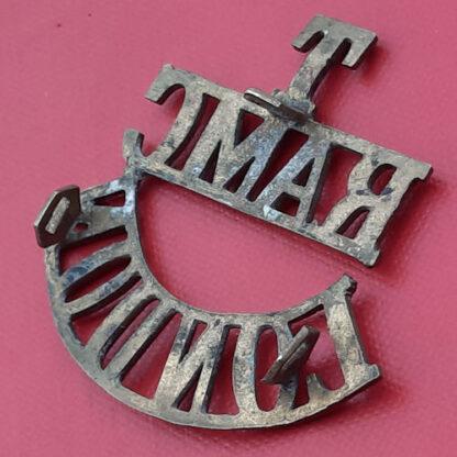 Royal Army Medical Corps London Territorials - Gilding Metal Shoulder Title. - Image 2