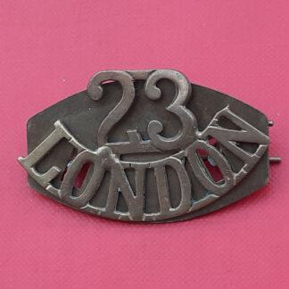 23rd London  Regiment - Gilding Metal Shoulder Title.