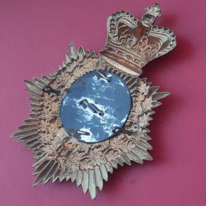 (Canadian Militia) The 13th Battalion Volunteer Militia Infantry - Queen Victoria's Crown Gilding Metal Helmet Plate. - Image 2