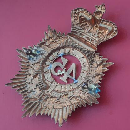 (Canada) The 45th West Durham Battalion Of Infantry - Queen Victoria's Crown Gilding Metal Helmet Plate. - Image 2